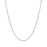 18k White Gold Cable Chain 1.1mm