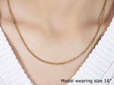 2.6mm 14k Yellow Gold Diamond Cut Cable Link Chain
