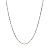 Rhodium Plated 1.8mm Sterling Silver Popcorn Style Chain