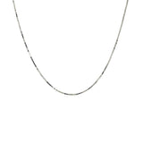18k White Gold Box Chain 0.6mm