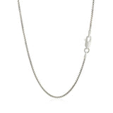 Sterling Silver Rhodium Plated Box Chain 1.3mm