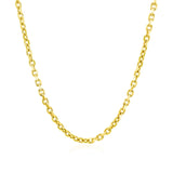 2.3mm 14k Yellow Gold Diamond Cut Cable Link Chain