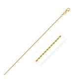 10k Yellow Gold Solid Diamond Cut Rope Chain 1.5mm