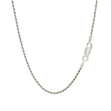 Sterling Silver 1.4mm Diamond Cut Rope Style Chain