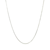 10k White Gold Classic Box Chain 0.6mm
