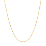 14k Yellow Gold Round Cable Link Chain 1.2mm