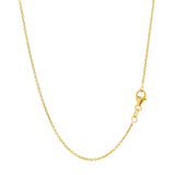 14k Yellow Gold Round Cable Link Chain 1.2mm