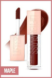 Maybelline Lifter Gloss: Honey Maple Hydrating Lip Gloss - Natural Warm Tone, Plumping Hyaluronic Acid Shine, Non-Sticky Formula