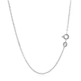 14k White Gold Faceted Cable Link Chain 1.3mm