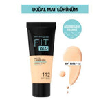 Maybelline New York Fit Me Matte+Poreless Foundation - Natural Matte Finish, Buildable Coverage