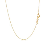 14k Yellow Gold Necklace with Interlocking Petite Rectangles
