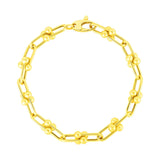 14k Yellow Gold 7 1/2 inch Jax Chain Bracelet