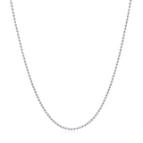 14k White Gold Bead Chain 1.0mm