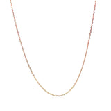 18k Rose Gold Diamond Cut Cable Link Chain (0.75 mm)