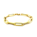 14K Yellow Gold Extra Wide Paperclip Chain Bracelet