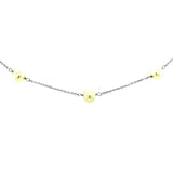 14k White Gold Necklace with White Pearls