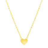 14k Yellow Gold Polished Mini Heart Necklace