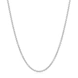 14k White Gold Round Cable Link Chain 1.5mm