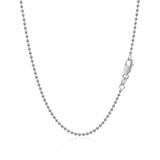 14k White Gold Bead Chain 1.5mm