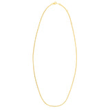 Double Extendable Cable Chain in 14k Yellow Gold (1.40 mm)