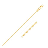 18k Yellow Gold Round Cable Link Chain 1.5mm