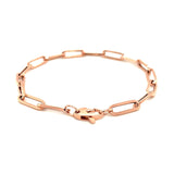 14K Rose Gold Extra Wide Paperclip Chain Bracelet