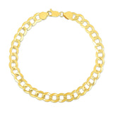 7.0mm 10k Yellow Gold Curb Bracelet