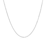 14k White Gold Diamond Cut Cable Link Chain 0.8mm