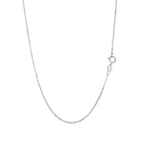 14k White Gold Polished Mini Heart Necklace
