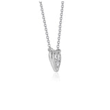 Diamond Heart Design Pendant in 14k White Gold