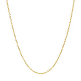 14k Yellow Gold Round Cable Link Chain 1.3mm