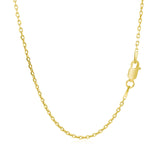 18k Yellow Gold Diamond Cut Cable Link Chain (1.40 mm)