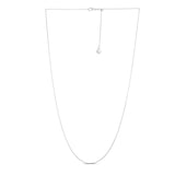 Adjustable Cable Chain in 14k White Gold (1.0mm)
