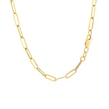 14K Yellow Gold Wide Paperclip Chain (3.3mm)
