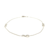 Sterling Silver Anklet with Infinity Symbols