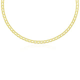 14k Yellow Gold Men's Necklace with Track Design Links