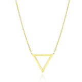 14k Yellow Gold Delta Symbol Chain Necklace