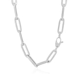 14K White Gold Wide Paperclip Chain (6.1mm)