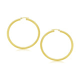 10k Yellow Gold Polished Hoop Earrings (30 mm)