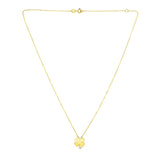 14K Yellow Gold Four Leaf Clover Necklace