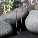 14k Rose Gold Diamond Cut Cable Link Chain 1.1mm