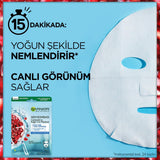 Garnier Moisturizing Face Mask with Pomegranate Extract & Hyaluronic Acid for Normal to Dry Skin - Intensive Hydration & Radiant Skin
