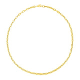 14k Yellow Gold Paperclip Chain Necklace