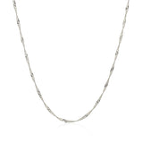 14k White Gold Singapore Chain 1.5mm