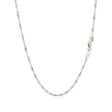 14k White Gold Singapore Chain 1.5mm