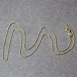 14k Yellow Gold Diamond Cut Cable Link Chain 0.8mm