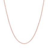 14k Rose Gold Round Cable Link Chain (1.25 mm)