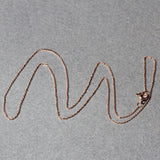 14k Rose Gold Diamond Cut Cable Link Chain 0.7mm