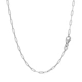 14K White Gold Fine Paperclip Chain (1.5mm)