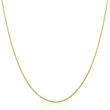 14k Yellow Gold Thin Motif Round Omega Necklace